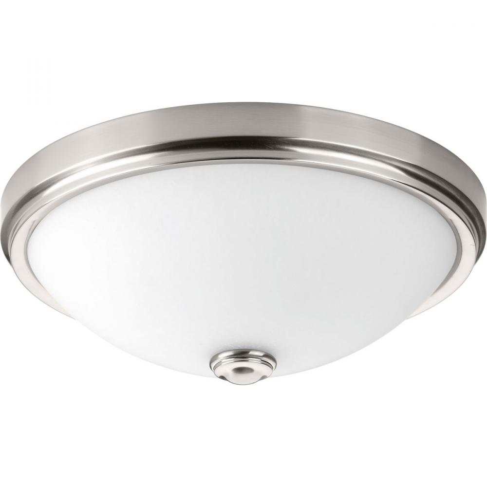 One-Light 19" LED Linen Glass Flush Mount