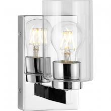 Progress P300386-015 - Goodwin Collection One-Light Polished Chrome Modern Vanity Light with Clear Glass