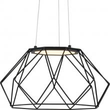 Progress P500319-031-30 - Geodesic LED Collection Matte Black Modern Style Medium Hanging Pendant Light