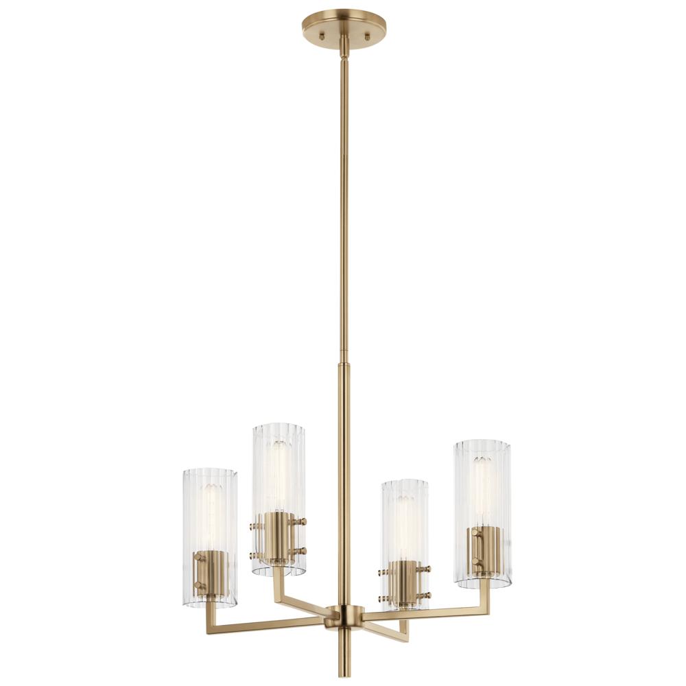 Velestino 20.5" 4-Light Chandelier in Champagne Bronze