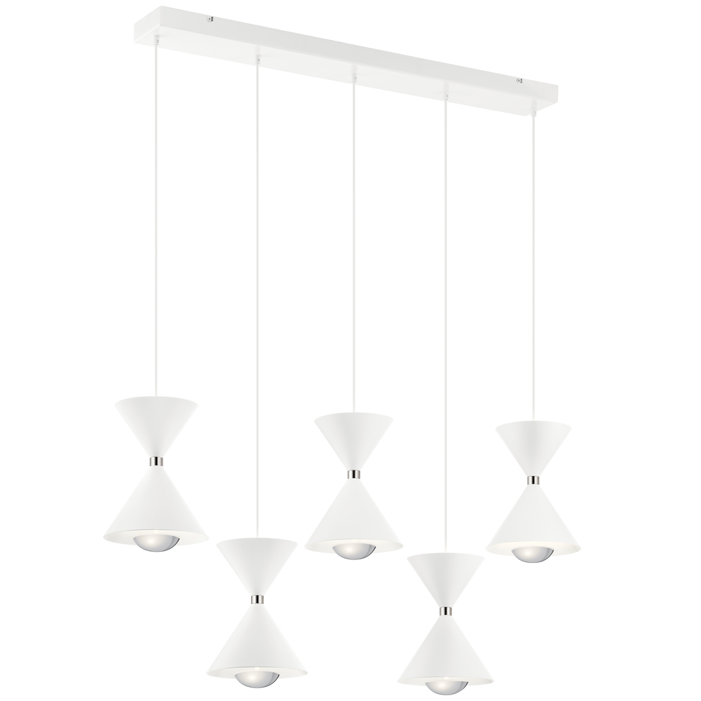 Kordan™ 41.75 inches 5 LED Light Linear Pendant Cluster Matte White