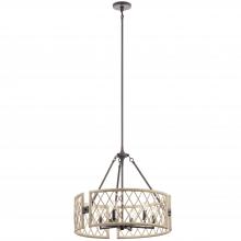 Kichler 52077WWW - Oana™ 6 Light Chandelier White Washed Wood