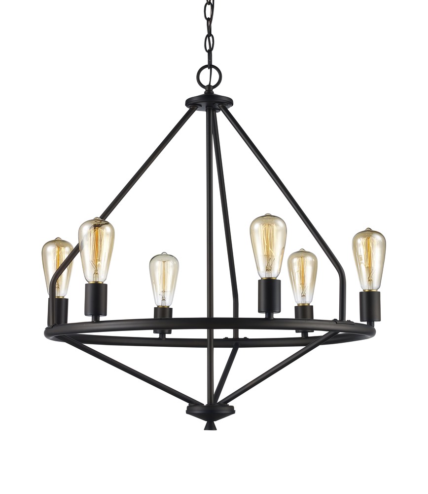 6 Lt Chandelier-Diamond Cage-Rob