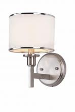 Trans Globe 1051 BN - 1LT SCONCE- WHITE FABRIC SHADE