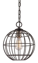 Trans Globe 10961 BK/BN - 1LT PENDANT INDUSTRIAL CAGE-BK