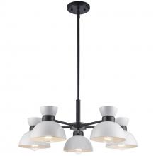 Trans Globe 71855 WH-BK - Chandeliers White/Black