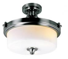 Trans Globe 7925 BN - 3 LT SEMI FLUSHMOUNT-FROSTED G