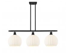 Innovations Lighting 516-3I-BK-G1217-10WV - White Venetian - 3 Light - 37 inch - Matte Black - Stem Hung - Island Light