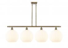 Innovations Lighting 516-4I-AB-G1217-12WV - White Venetian - 4 Light - 50 inch - Antique Brass - Stem Hung - Island Light