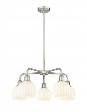 Innovations Lighting 516-5CR-SN-G1217-6WV - White Venetian - 5 Light - 24 inch - Satin Nickel - Chandelier