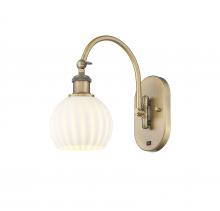 Innovations Lighting 518-1W-BB-G1217-6WV - White Venetian - 1 Light - 6 inch - Brushed Brass - Sconce