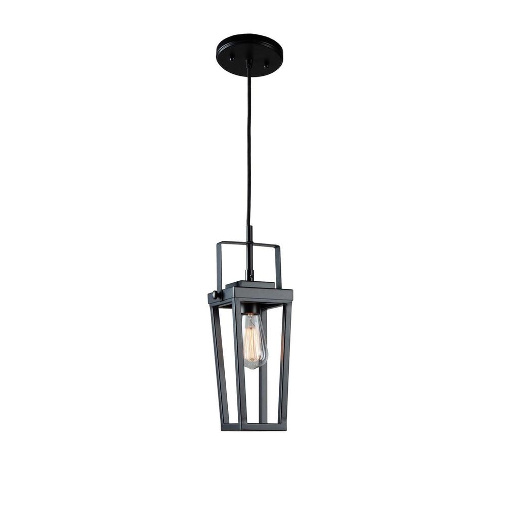 Carriage 1 Light Pendant Black