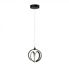 Artcraft AC6730BK - Rose 1 Light LED Pendant Black