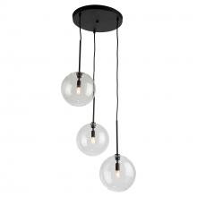 Artcraft SC13193BK - Pinpoint 3 Light Pendant Black